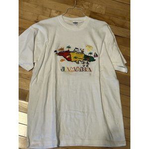jamaica t shirt XL Island Map Tourist Beach Festival Embroidered